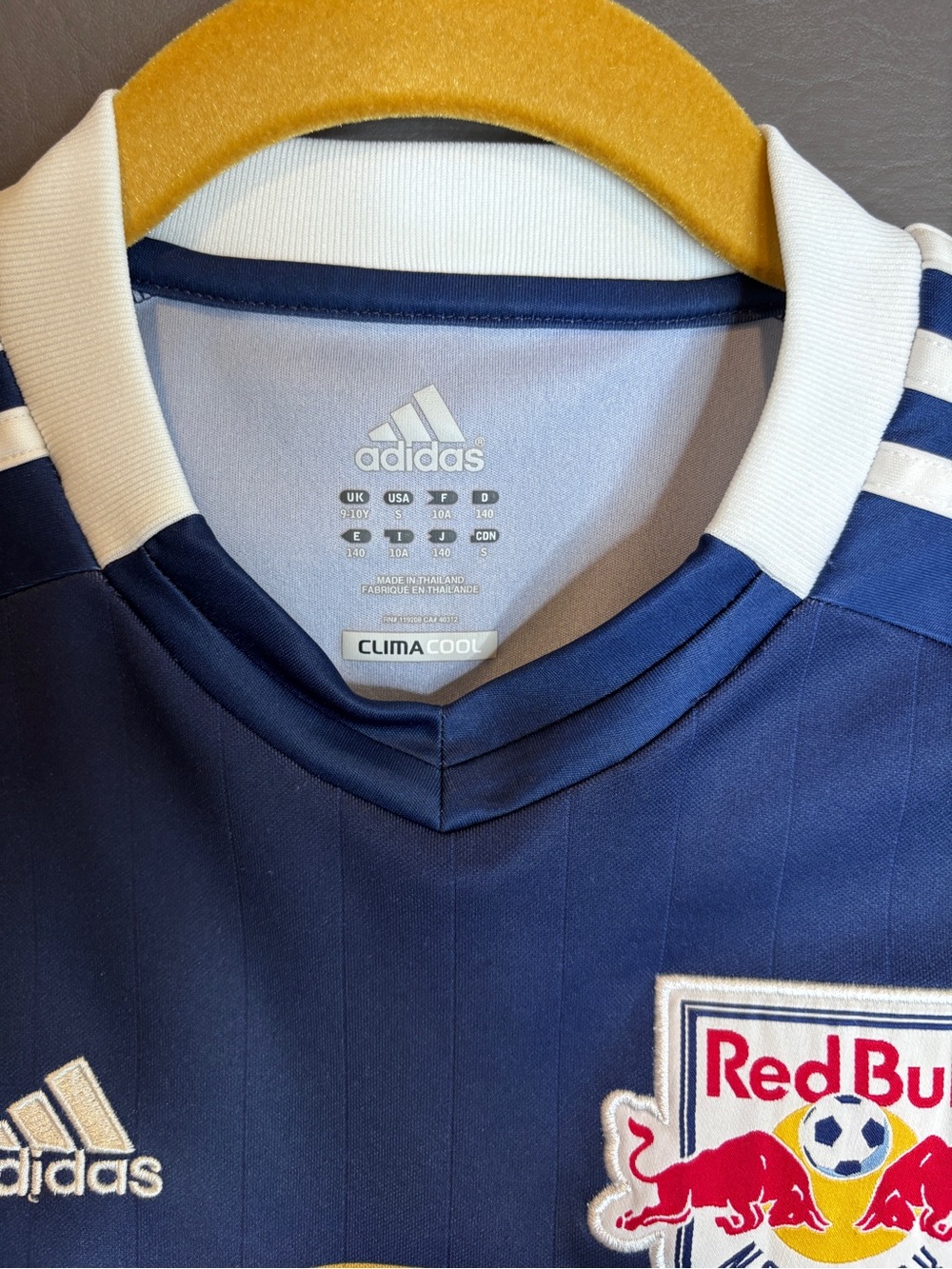 adidas Kids Navy Blue New York Red Bulls Soccer Jersey with Red and Gold Logo - Picture 2 of 7